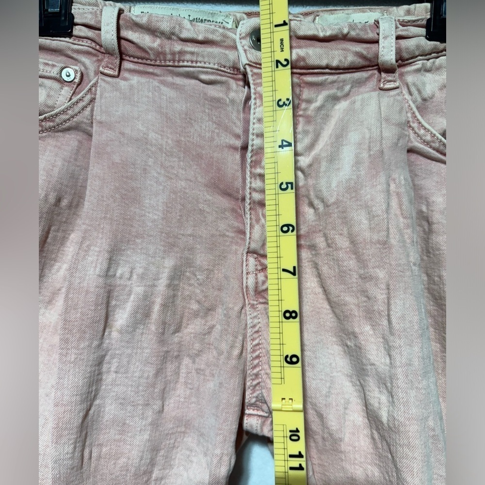 Pilcro and the Letterpress By Anthropologie Womens Jeans Size 25 Pink 5 Pockets - Picture 2 of 8